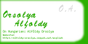 orsolya alfoldy business card